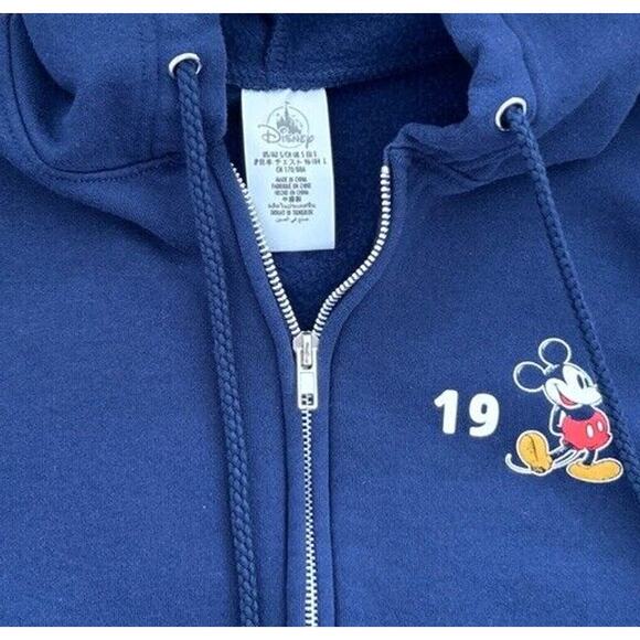 Disney Mickey Mouse Hoodie Men Size Small Full Zip Navy Sweatshirt - Picture 2 of 8